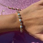 Heart Evil Eye Bracelet - Multi Color Options