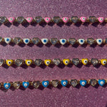 Heart Evil Eye Bracelet - Multi Color Options