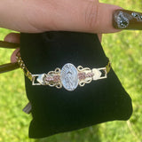Virgencita Solid Oval Bracelet Tri Color -
